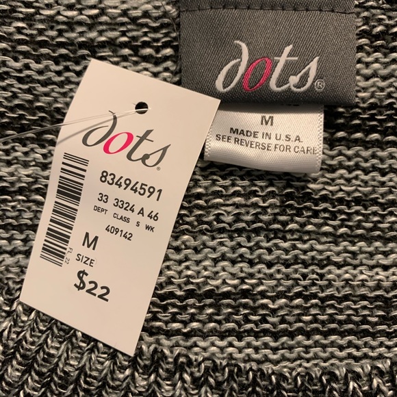 Charcoal Gray Cold Shoulder Ladder Sleeve Knit Top NWT - Picture 9 of 10